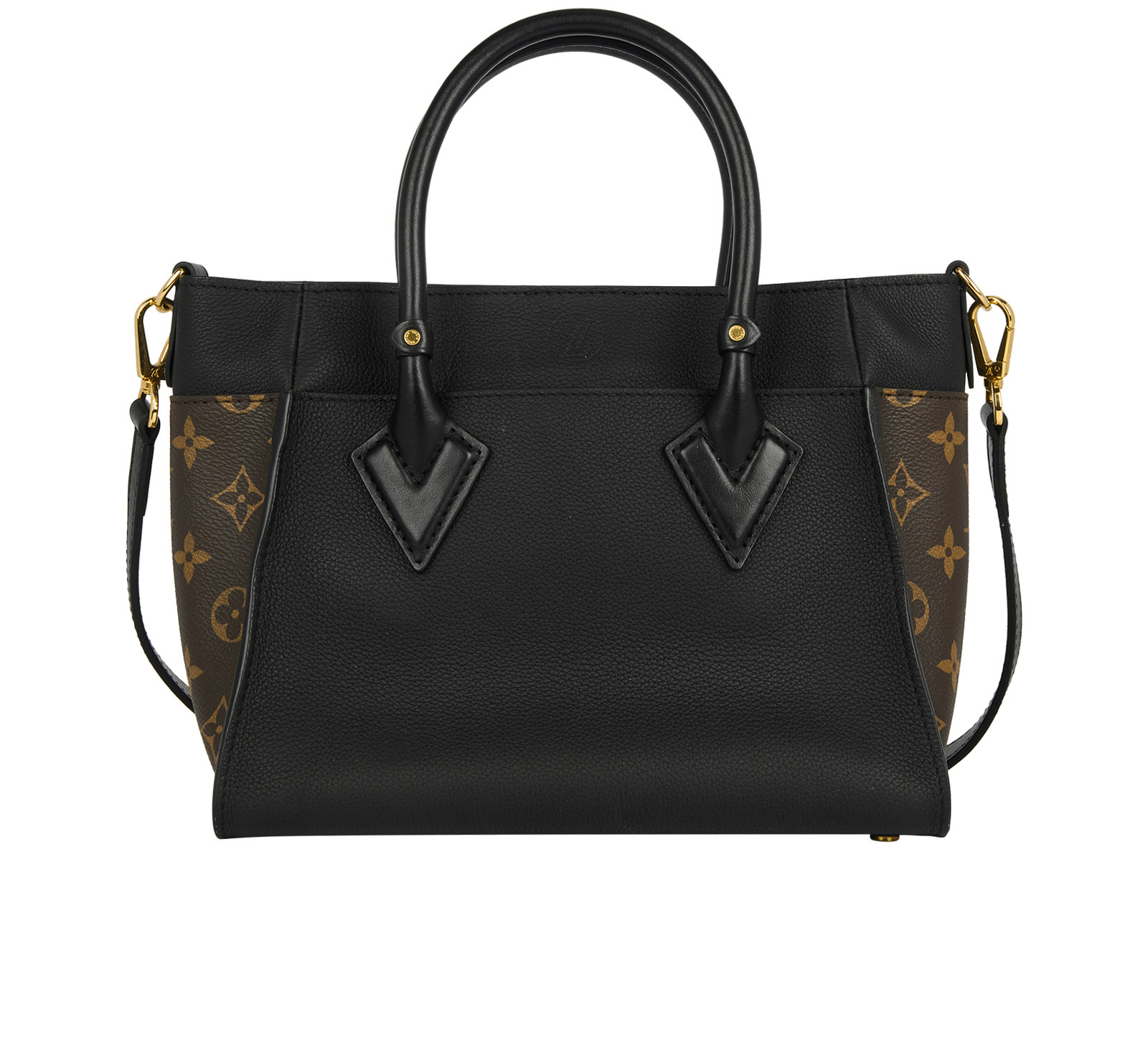 On My Side PM, &pound;1,900, Handbags, Black, Coated Canvas/Leather, Back view